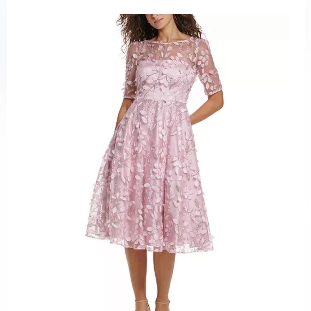 Eliza J Women's Floral-Embroidered Midi Dress